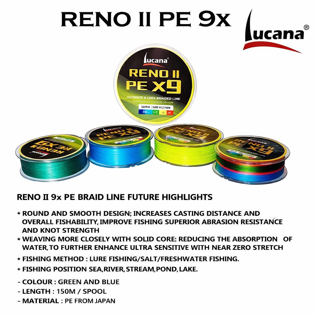 Reno II PE 9X Braided Line