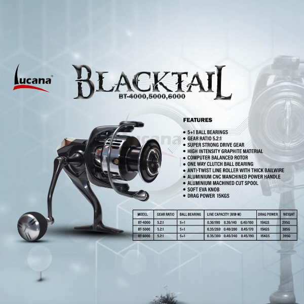 Black Tail 5000 Spinning Reel