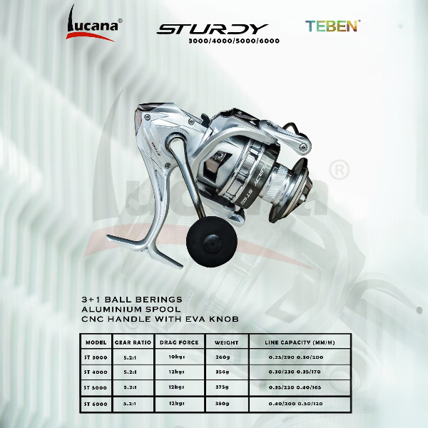 TEBEN Sturdy 6000 Spinning Reel